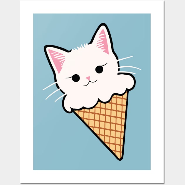 Ice Cream Kitty Wall Art by KittenMe Designs